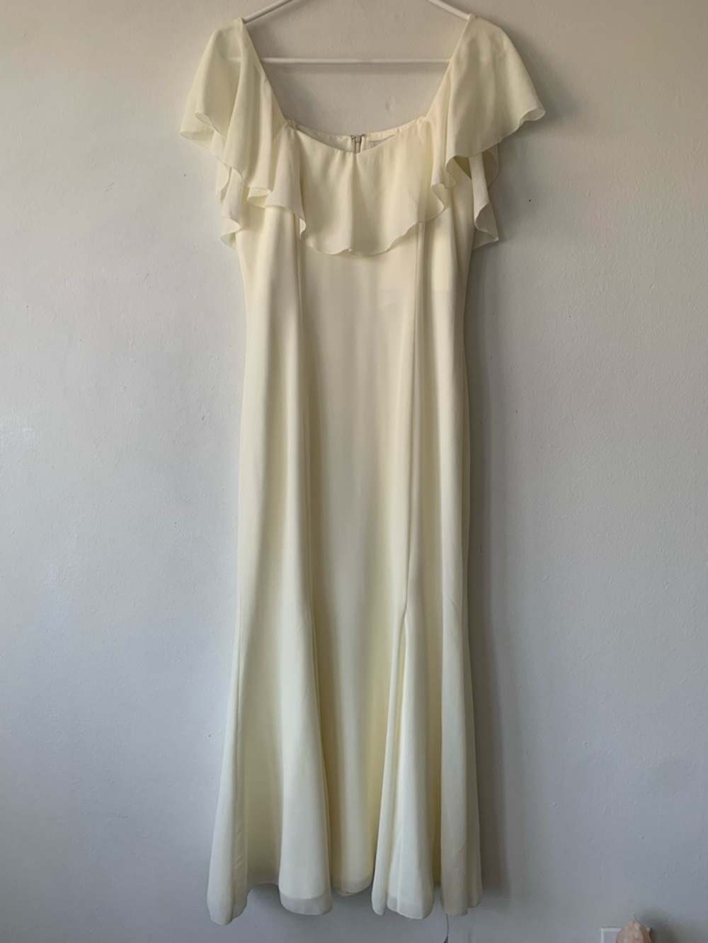 NWT Reformation Charee Ruffle Off Shoulder Short Sleeve Cape Midi Maxi Dress - Picture 10 of 16